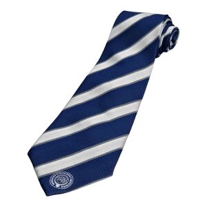 Monterosso Blue White Stripes Men's Neckties